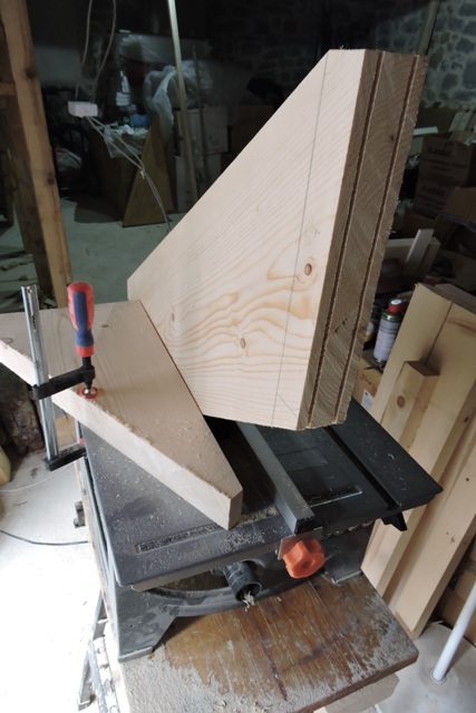 Table saw in use for cutting tenon joints
