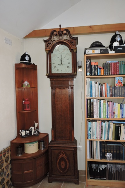 The clock in its new home
