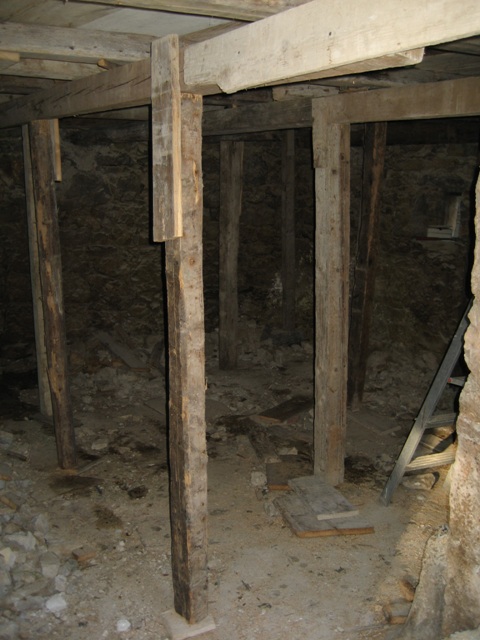 Old timber removed, formwork supported from underneath