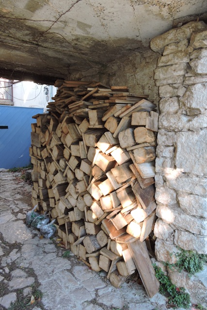 Fire wood delivery, neatly stacked