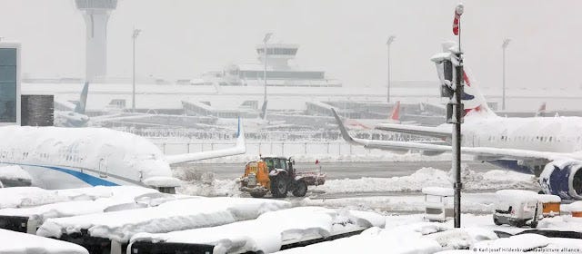 Snowbound Munich International Airport