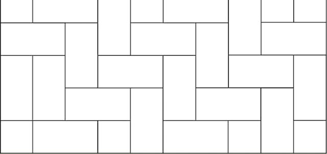 A herringbone tile pattern
