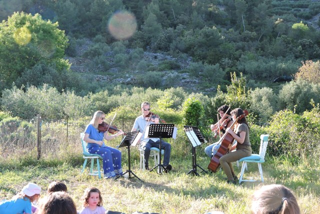 An international string quartet played a selection of favourite songs