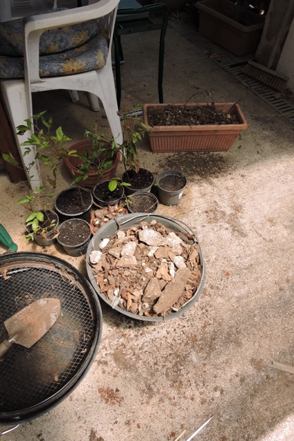 Buckets of sorted rubbish