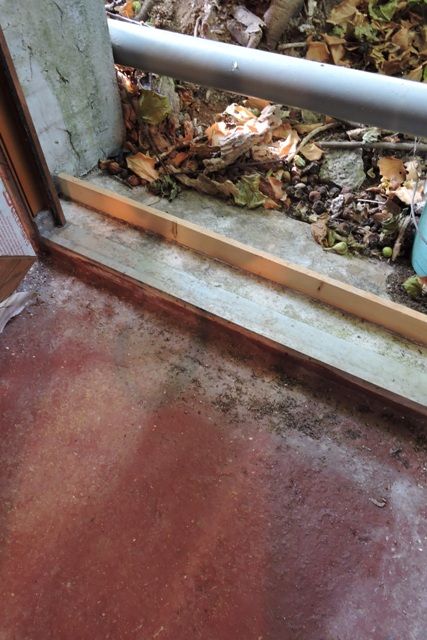 Rain barrier in place