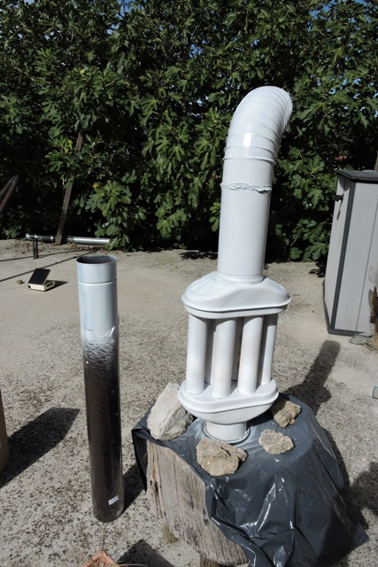 The inside pipes after painting