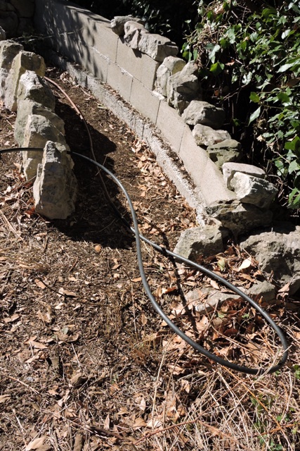 Underground irrigation being installed