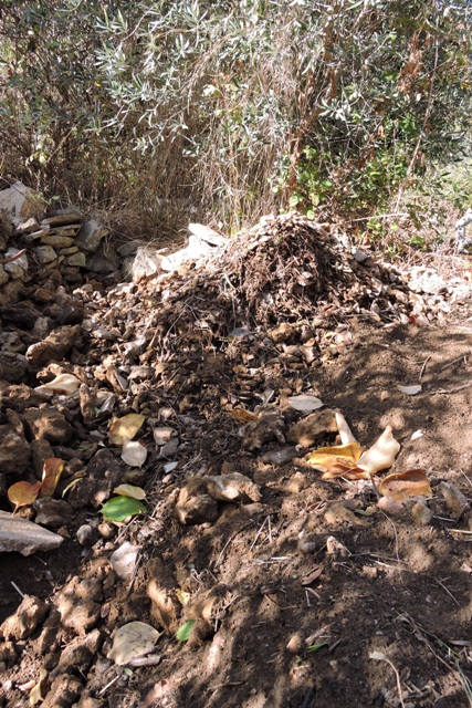 A pile of separated debris