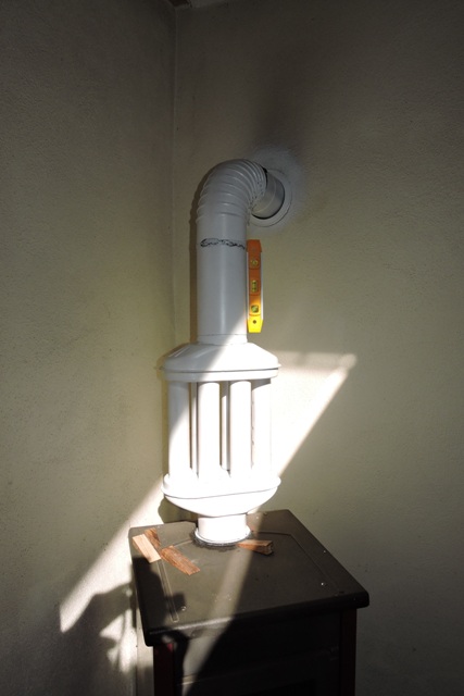 Using a spirit level to check the angles