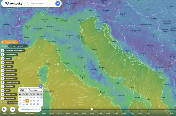 New Year cold across the Adriatic