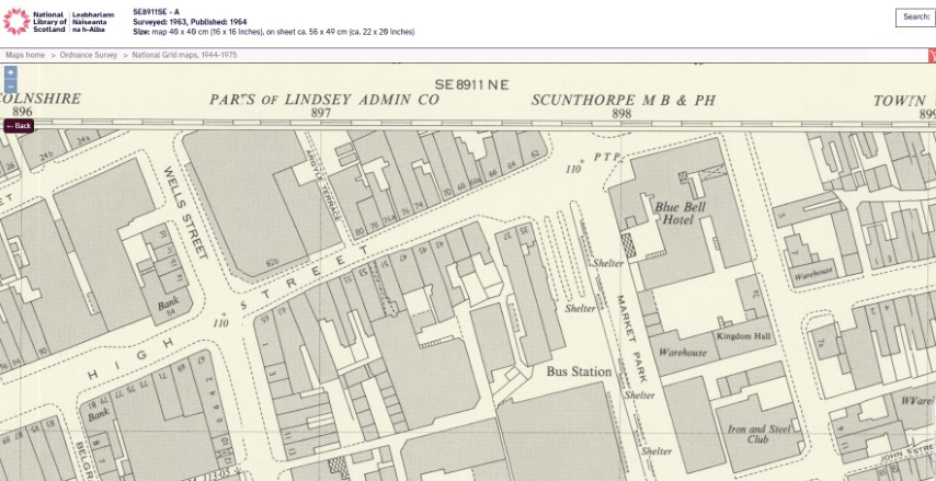 1:1,250 scale OS map