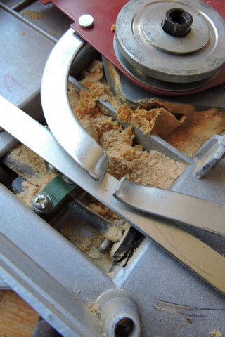 The broken saw shield