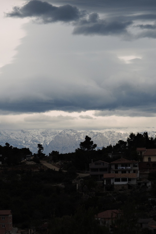 Late winter snow on the Dinaric Alps