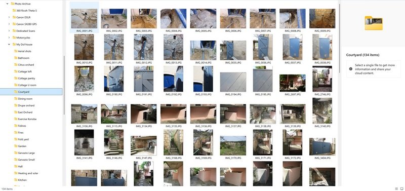 Moving photos into subject folders