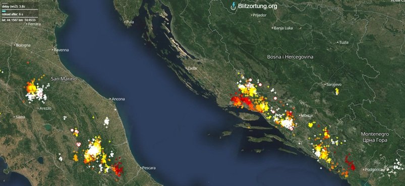 Saturday afternoon thunderstorms