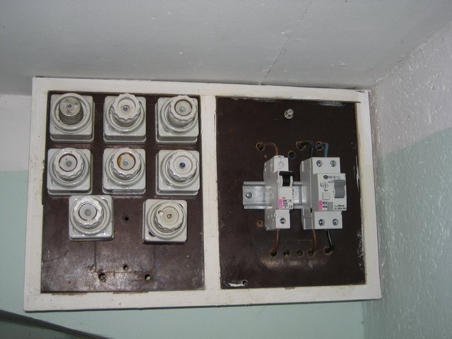 The original fuse board, built by Arkwright!