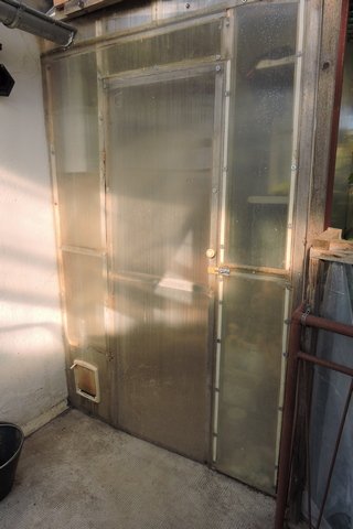 Winter door in place