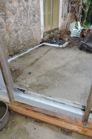 Rain pools in this corner