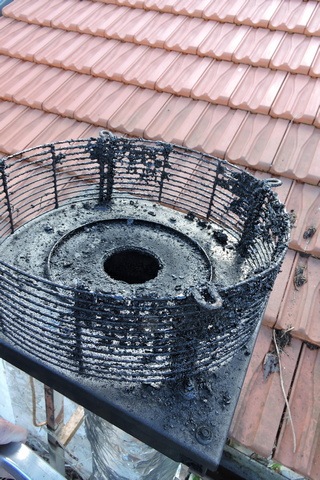 The top of the flue, fan removed